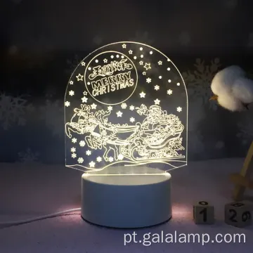 Luz noturna de acrílica luminosa criativa 3D